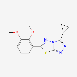 molecular formula C14H14N4O2S B14941690 3-Cyclopropyl-6-(2,3-dimethoxyphenyl)[1,2,4]triazolo[3,4-b][1,3,4]thiadiazole 