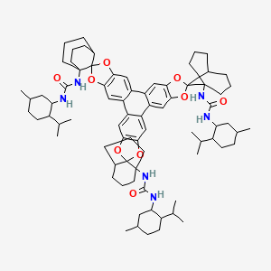 molecular formula C78H108N6O9 B1494170 2,3:6,7:10,11-Tris[1-(3-menthylureido)bicyclo[3.3.1]nonane-9,9-diylbis(oxy)]triphenylene 