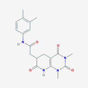 N-(3,4-dimethylphenyl)-2-(1,3-dimethyl-2,4,7-trioxo-1,2,3,4,5,6,7,8-octahydropyrido[2,3-d]pyrimidin-6-yl)acetamide