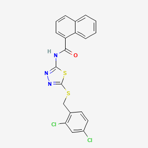 N-(5-((2,4-dichlorobenzyl)thio)-1,3,4-thiadiazol-2-yl)-1-naphthamide