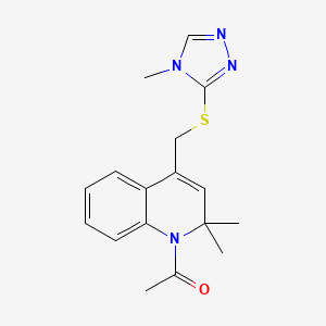 1-[2,2-dimethyl-4-{[(4-methyl-4H-1,2,4-triazol-3-yl)sulfanyl]methyl}quinolin-1(2H)-yl]ethanone