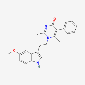 1-[2-(5-methoxy-1H-indol-3-yl)ethyl]-2,6-dimethyl-5-phenylpyrimidin-4(1H)-one