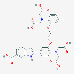 B149418 2-(4-(Bis(carboxymethyl)amino)-3-(2-(2-(bis(carboxymethyl)amino)-5-methylphenoxy)ethoxy)phenyl)-1H-indole-6-carboxylic acid CAS No. 96314-96-4