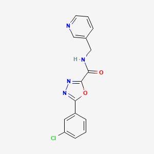 1,3,4-Oxadiazole-2-carboxamide, 5-(3-chlorophenyl)-N-(3-pyridinylmethyl)-