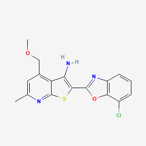 2-(7-Chloro-1,3-benzoxazol-2-yl)-4-(methoxymethyl)-6-methylthieno[2,3-b]pyridin-3-amine