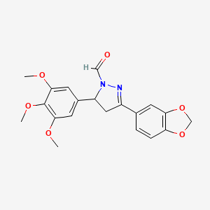 3-(1,3-benzodioxol-5-yl)-5-(3,4,5-trimethoxyphenyl)-4,5-dihydro-1H-pyrazole-1-carbaldehyde