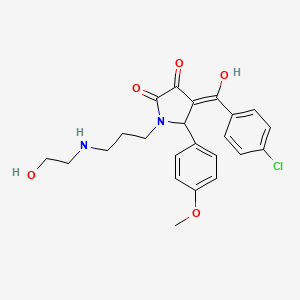 4-[(4-chlorophenyl)carbonyl]-3-hydroxy-1-{3-[(2-hydroxyethyl)amino]propyl}-5-(4-methoxyphenyl)-1,5-dihydro-2H-pyrrol-2-one