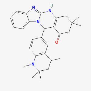 3,3-dimethyl-12-(1,2,2,4-tetramethyl-1,2,3,4-tetrahydroquinolin-6-yl)-3,4,5,12-tetrahydrobenzimidazo[2,1-b]quinazolin-1(2H)-one