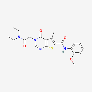 3-[2-(diethylamino)-2-oxoethyl]-N-(2-methoxyphenyl)-5-methyl-4-oxo-3,4-dihydrothieno[2,3-d]pyrimidine-6-carboxamide