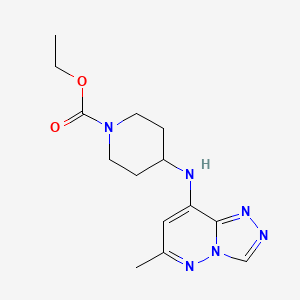 molecular formula C14H20N6O2 B14942002 Ethyl 4-[(6-methyl[1,2,4]triazolo[4,3-b]pyridazin-8-yl)amino]piperidine-1-carboxylate 