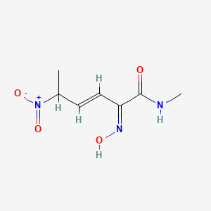 molecular formula C7H11N3O4 B1494201 (E,2E)-2-hydroxyimino-N-methyl-5-nitrohex-3-enamide 