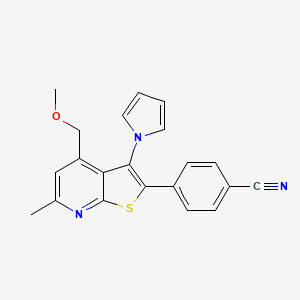 4-[4-(methoxymethyl)-6-methyl-3-(1H-pyrrol-1-yl)thieno[2,3-b]pyridin-2-yl]benzonitrile