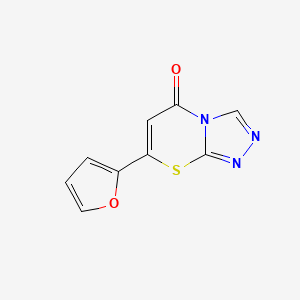 molecular formula C9H5N3O2S B14942020 5H-[1,2,4]Triazolo[3,4-b][1,3]thiazin-5-one, 7-(2-furanyl)- 