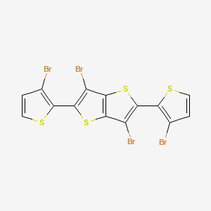 molecular formula C14H4Br4S4 B1494204 2,5-Bis(3-bromo-2-thienyl)-3,6-dibromothieno[3,2-b]thiophene 