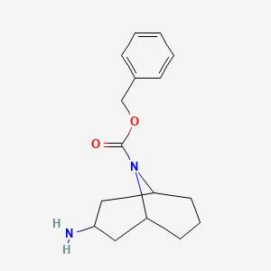 molecular formula C16H22N2O2 B1494205 exo-3-Amino-9-aza-bicyclo[3.3.1]nonane-9-carboxylic acid benzyl ester 