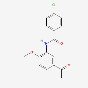 N-(5-acetyl-2-methoxyphenyl)-4-chlorobenzamide