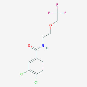 molecular formula C11H10Cl2F3NO2 B14942095 3,4-dichloro-N-[2-(2,2,2-trifluoroethoxy)ethyl]benzamide 