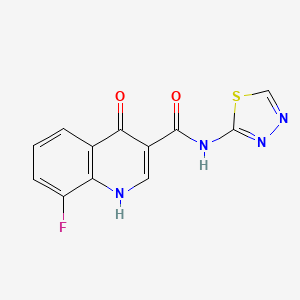 8-fluoro-4-hydroxy-N-(1,3,4-thiadiazol-2-yl)quinoline-3-carboxamide