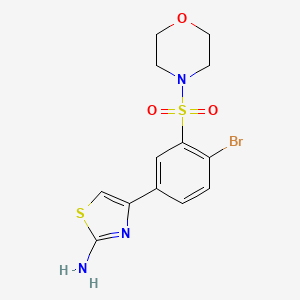 4-[4-Bromo-3-(morpholinosulfonyl)phenyl]-1,3-thiazol-2-amine