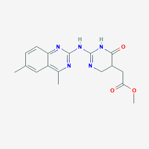 molecular formula C17H19N5O3 B14942117 Methyl {2-[(4,6-dimethylquinazolin-2-yl)amino]-6-oxo-1,4,5,6-tetrahydropyrimidin-5-yl}acetate 