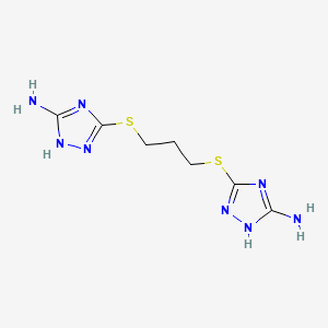 3-({3-[(5-amino-1H-1,2,4-triazol-3-yl)sulfanyl]propyl}sulfanyl)-1H-1,2,4-triazol-5-amine