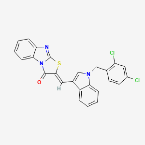 (2Z)-2-{[1-(2,4-dichlorobenzyl)-1H-indol-3-yl]methylidene}[1,3]thiazolo[3,2-a]benzimidazol-3(2H)-one