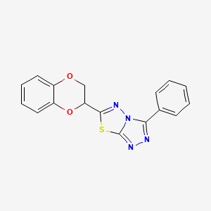 molecular formula C17H12N4O2S B14942137 6-(2,3-Dihydro-1,4-benzodioxin-2-yl)-3-phenyl[1,2,4]triazolo[3,4-b][1,3,4]thiadiazole 