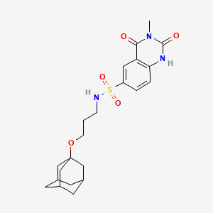 molecular formula C22H29N3O5S B14942141 N-[3-(1-adamantyloxy)propyl]-3-methyl-2,4-dioxo-1,2,3,4-tetrahydroquinazoline-6-sulfonamide 