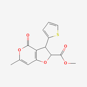 molecular formula C14H12O5S B14942163 methyl 6-methyl-4-oxo-3-(thiophen-2-yl)-2,3-dihydro-4H-furo[3,2-c]pyran-2-carboxylate 