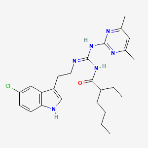 Hexanamide, N-[[[2-(5-chloro-1H-indol-3-yl)ethyl]amino][(4,6-dimethyl-2-pyrimidinyl)amino]methylene]-2-ethyl-