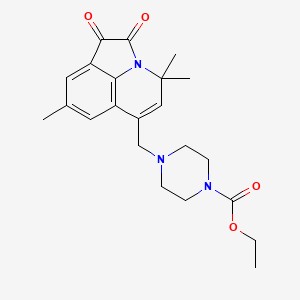 ethyl 4-[(4,4,8-trimethyl-1,2-dioxo-1,2-dihydro-4H-pyrrolo[3,2,1-ij]quinolin-6-yl)methyl]piperazine-1-carboxylate