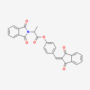 4-[(1,3-dioxo-1,3-dihydro-2H-inden-2-ylidene)methyl]phenyl 2-(1,3-dioxo-1,3-dihydro-2H-isoindol-2-yl)propanoate