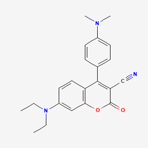 7-(diethylamino)-4-[4-(dimethylamino)phenyl]-2-oxo-2H-chromene-3-carbonitrile