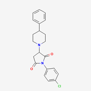 1-(4-Chlorophenyl)-3-(4-phenylpiperidin-1-yl)pyrrolidine-2,5-dione