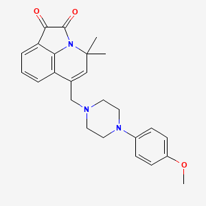 6-{[4-(4-methoxyphenyl)piperazin-1-yl]methyl}-4,4-dimethyl-4H-pyrrolo[3,2,1-ij]quinoline-1,2-dione