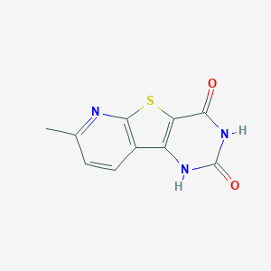 molecular formula C10H7N3O2S B14942221 11-methyl-8-thia-3,5,10-triazatricyclo[7.4.0.02,7]trideca-1(9),2(7),10,12-tetraene-4,6-dione 