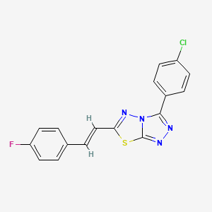 molecular formula C17H10ClFN4S B14942229 3-(4-chlorophenyl)-6-[(E)-2-(4-fluorophenyl)ethenyl][1,2,4]triazolo[3,4-b][1,3,4]thiadiazole 