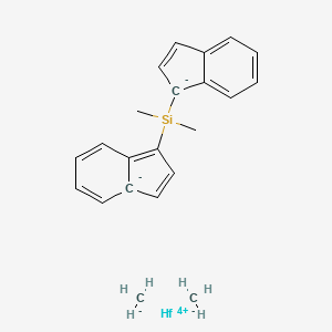 molecular formula C22H24HfSi B1494223 Dimethylsilylbis(indenyl)hafnium dimethyl CAS No. 220492-55-7