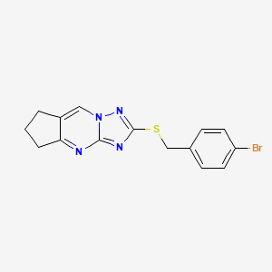 2-[(4-bromobenzyl)sulfanyl]-6,7-dihydro-5H-cyclopenta[d][1,2,4]triazolo[1,5-a]pyrimidine