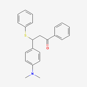 molecular formula C23H23NOS B14942271 3-[4-(Dimethylamino)phenyl]-1-phenyl-3-(phenylsulfanyl)propan-1-one 