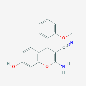 molecular formula C18H16N2O3 B14942279 2-amino-4-(2-ethoxyphenyl)-7-hydroxy-4H-chromene-3-carbonitrile 