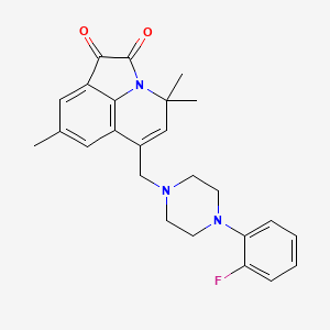 molecular formula C25H26FN3O2 B14942283 6-{[4-(2-fluorophenyl)piperazin-1-yl]methyl}-4,4,8-trimethyl-4H-pyrrolo[3,2,1-ij]quinoline-1,2-dione 