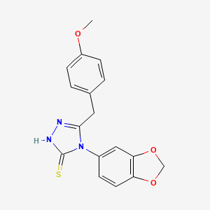 4-(1,3-benzodioxol-5-yl)-5-(4-methoxybenzyl)-4H-1,2,4-triazole-3-thiol