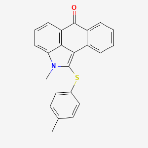 molecular formula C23H17NOS B14942301 2-methyl-1-[(4-methylphenyl)sulfanyl]naphtho[1,2,3-cd]indol-6(2H)-one 