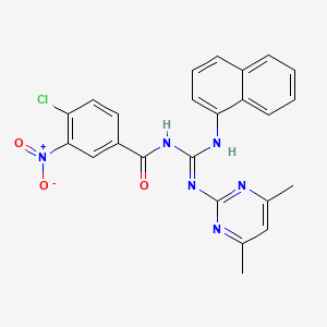 4-chloro-N-[(Z)-[(4,6-dimethylpyrimidin-2-yl)amino](naphthalen-1-ylamino)methylidene]-3-nitrobenzamide