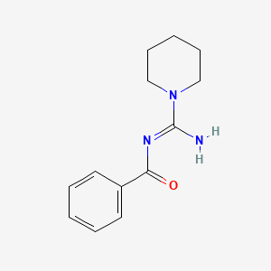 molecular formula C13H17N3O B14942325 Benzamide, N-(imino-1-piperidinylmethyl)- CAS No. 7710-25-0