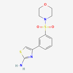 molecular formula C13H15N3O3S2 B14942332 4-[3-(Morpholin-4-ylsulfonyl)phenyl]-1,3-thiazol-2-amine 