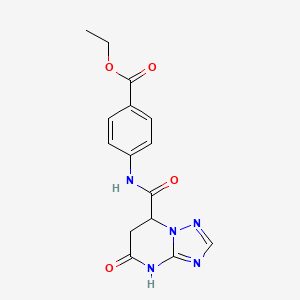 Ethyl 4-{[(5-oxo-4,5,6,7-tetrahydro[1,2,4]triazolo[1,5-a]pyrimidin-7-yl)carbonyl]amino}benzoate