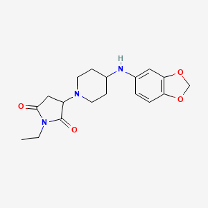 3-[4-(1,3-Benzodioxol-5-ylamino)piperidin-1-yl]-1-ethylpyrrolidine-2,5-dione