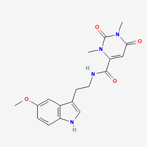 N-[2-(5-methoxy-1H-indol-3-yl)ethyl]-1,3-dimethyl-2,6-dioxo-1,2,3,6-tetrahydropyrimidine-4-carboxamide